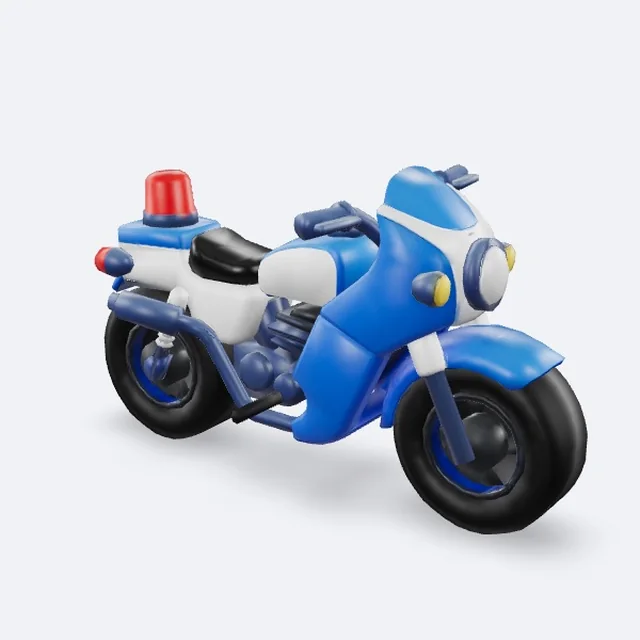 AI-made Roblox 3D prop: a police motorcycle