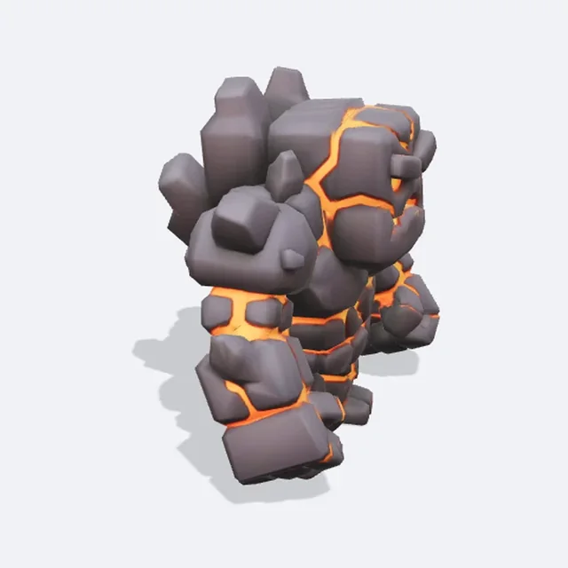 AI-made Roblox lava golem monster 3D model