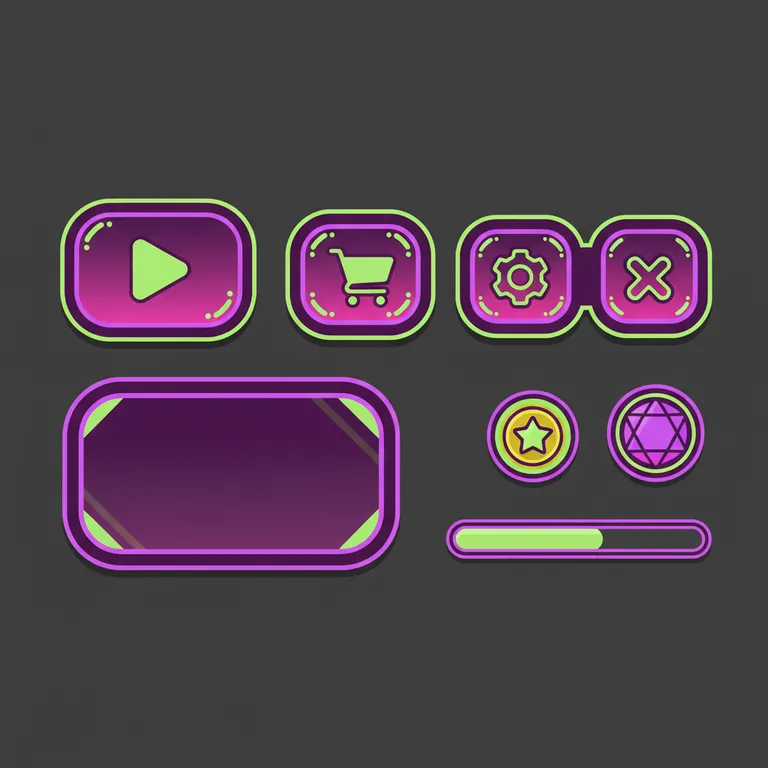 Neon style Roblox GUI kit