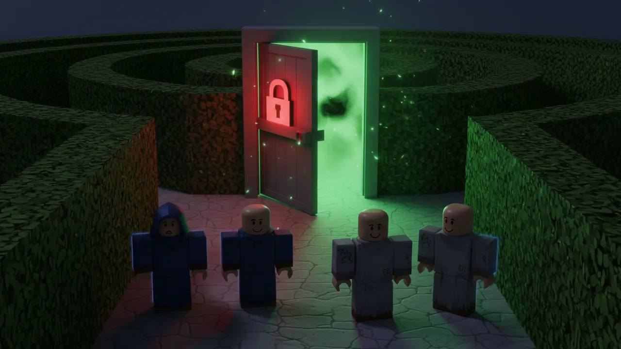 Horror game exit door