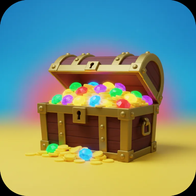 Bold style Roblox icon of a treasure chest