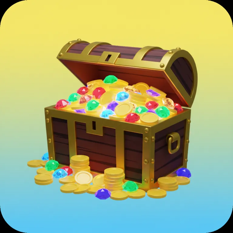 Minimal style Roblox icon of a treasure chest
