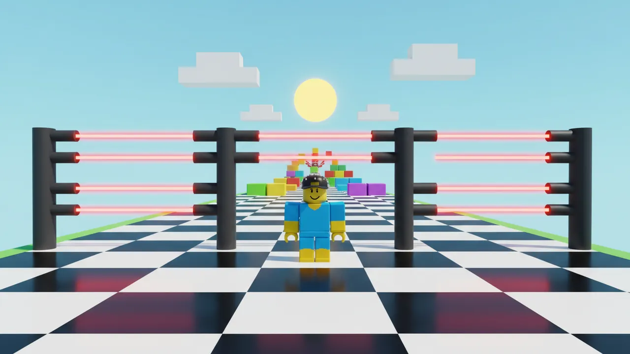 Portes laser d'un obby Roblox