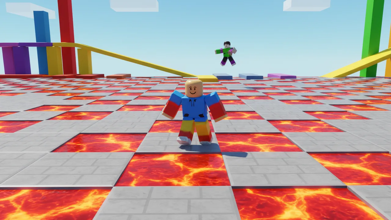 Roblox obby lava tile floor