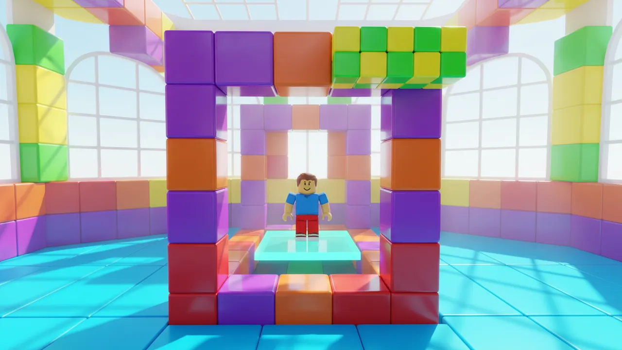 Plateformes ascenseurs d'un obby Roblox